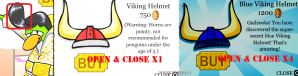 Red/Blue Viking Helmet